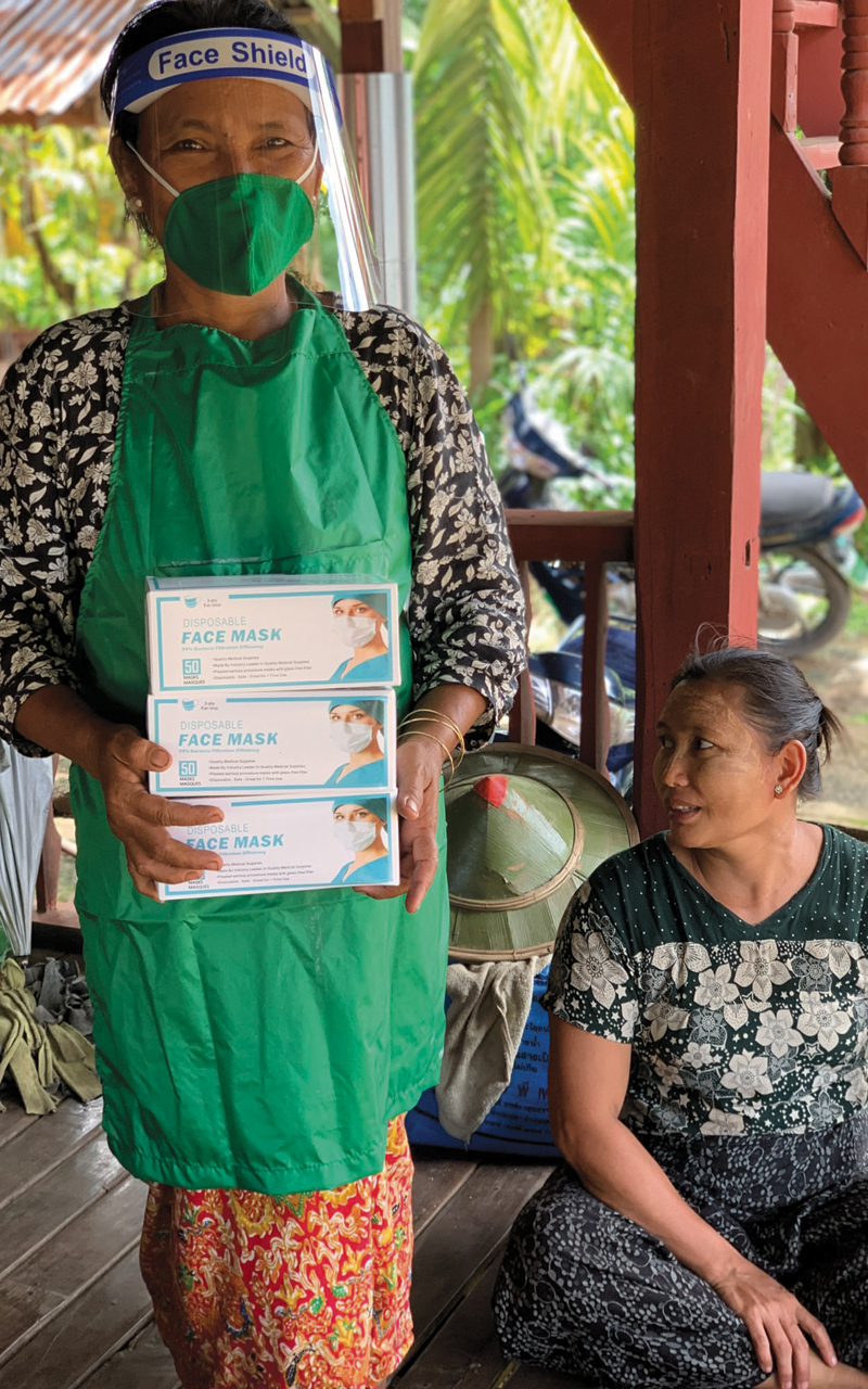 Rice miller Daw San Thwin and her staff received protective equipment from MEDA in Myanmar. — Mennonite Economic Development Associates