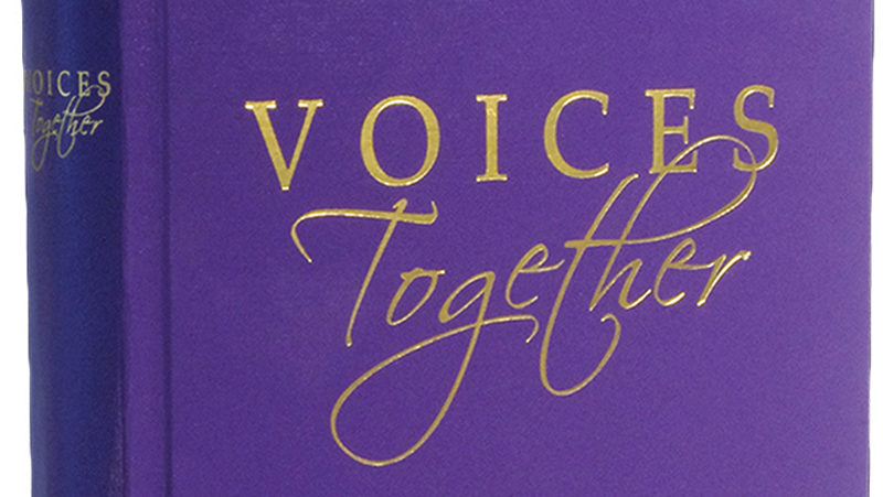 Image of the new Voices Together hymnal.