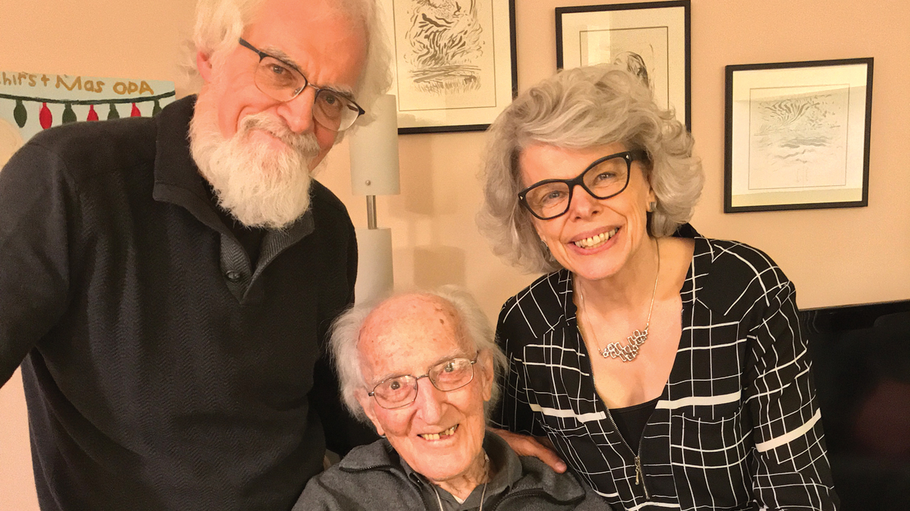 Rennie Regehr and his wife, Jenny, with Rennie’s father, John. — Regehr family