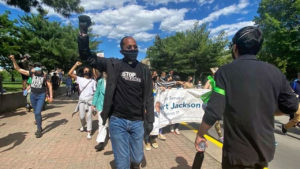 Al Taylor participates in a march June 7 calling for repeal of a 1976 New York law that shielded police officer personnel records from the public. The repeal was signed by Gov. Andrew Cuomo June 12. — Wendy Lorenzetti Olivo