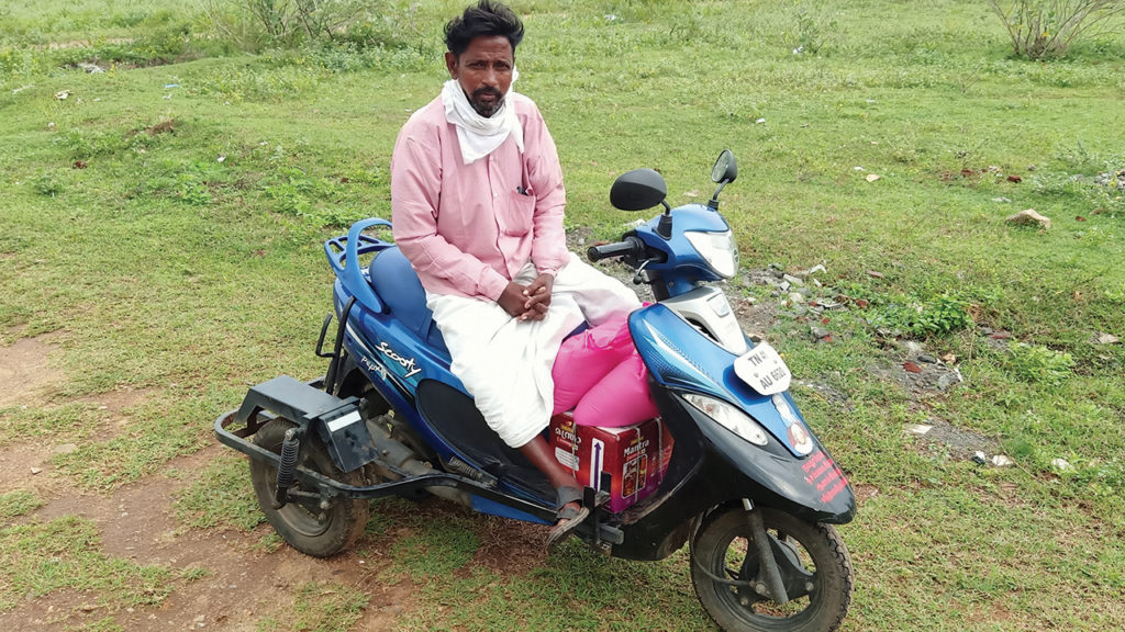 Mr. Nagamanickam and his family experienced God through a Mennonite World Conference-funded COVID-19 relief kit. — Gilgal Mission Trust