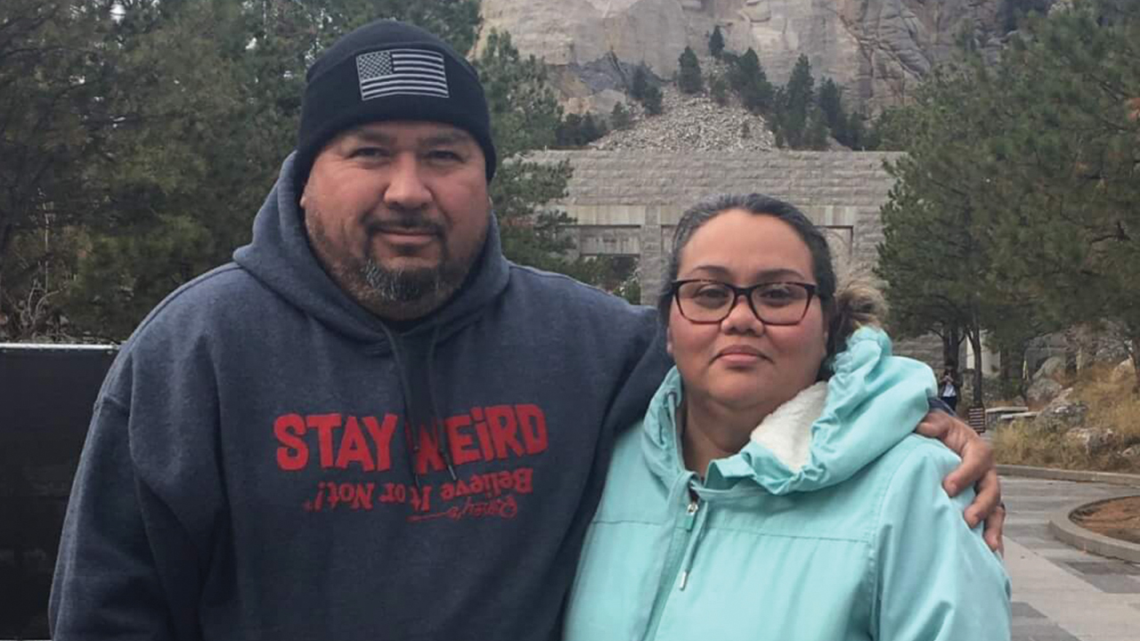 Lupe and Roxy Sanchez’s family installed electrical boxes in November at a new volunteer center being built by Mennonite Disaster Service at the Pine Ridge Reservation in South Dakota. — Mennnonite Disaster Service