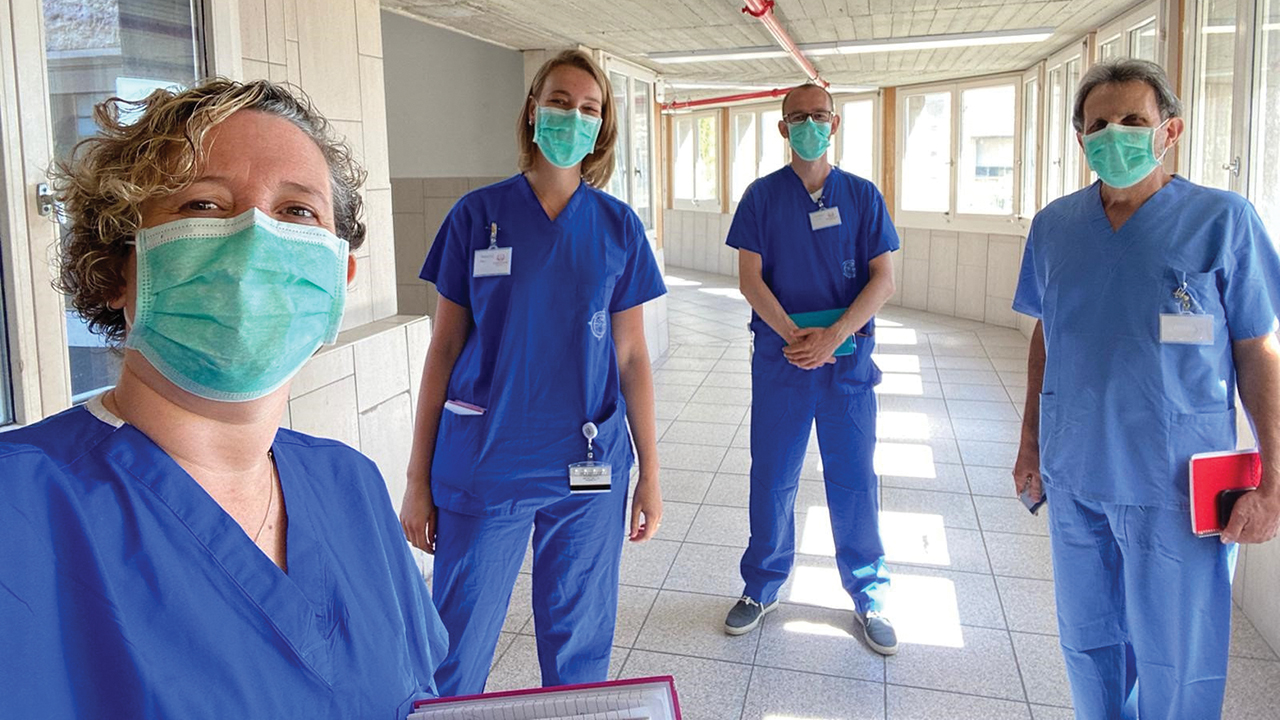 Nazareth Hospital’s Covid-19 spiritual care team are Christine Farah, Rebecca Gueze, Lourens Geuze and Frank Kantor. — Nazareth Project