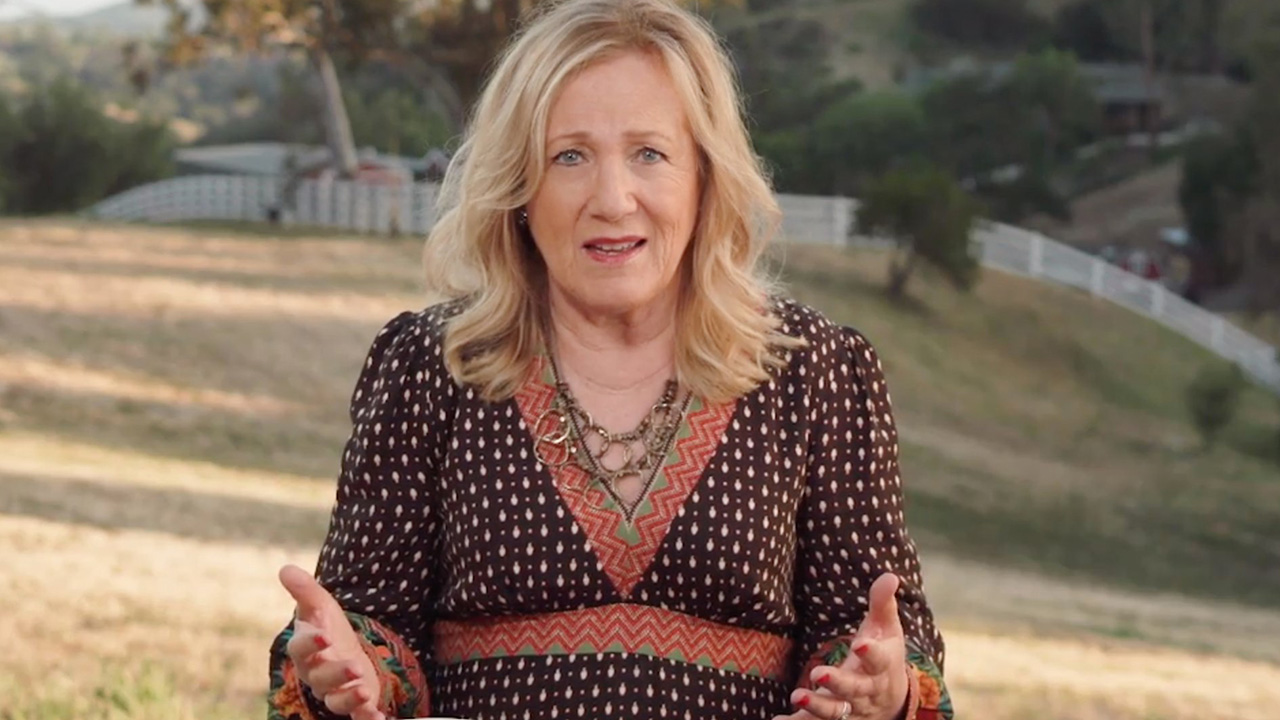 Kay Warren, wife of Saddleback Church pastor Rick Warren, delivers the message for Saddleback’s Mother Day services May 9. — Video screengrab