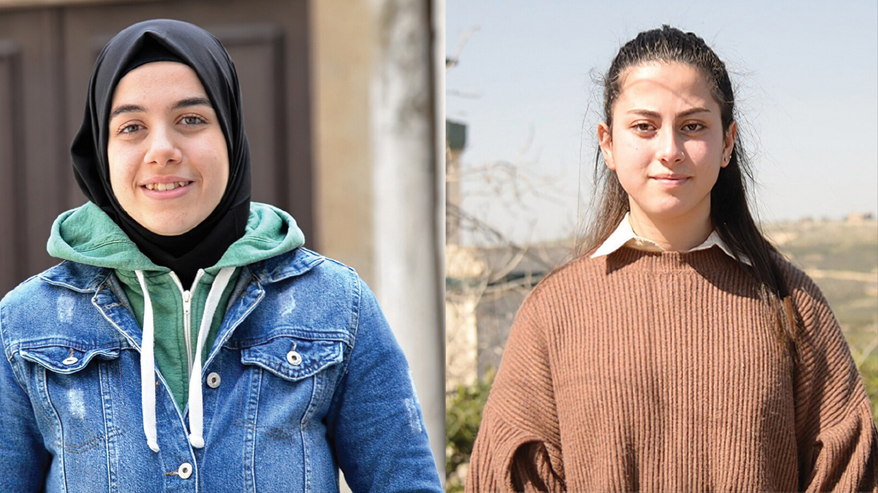 Two Lebanese young women — Rayan Dabagh, left, a Muslim, and Jessica Tawk, a Christian — were able to let go of prejudice against people with different religious beliefs through an MCC partner’s peacebuilding project. — Mennonite Central Committee