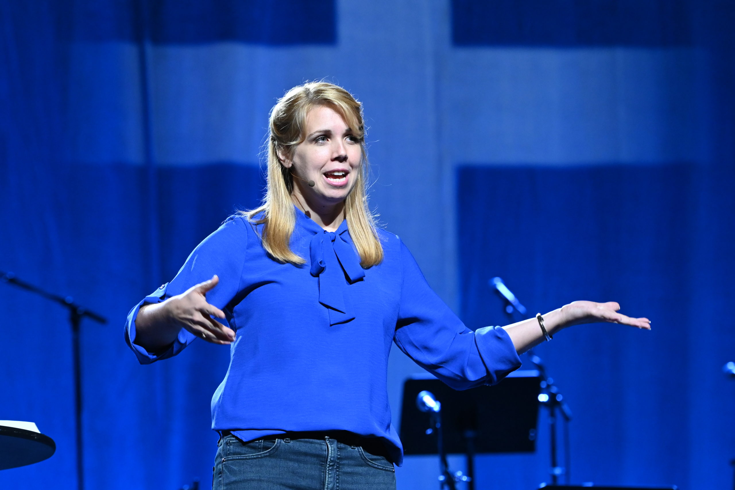 Meghan Larissa Good preaches during MennoCon21. — Mennonite Church USA