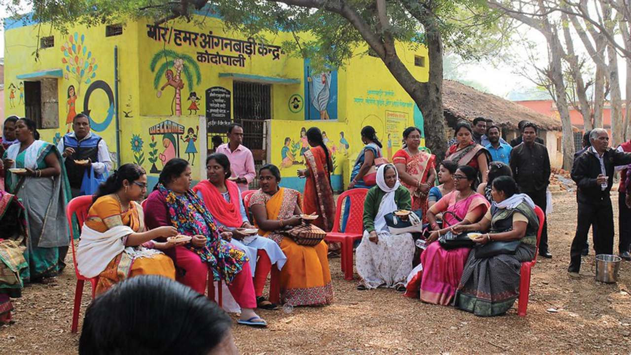 Worshippers gather at a Mennonite World Conference member church in rural India. — Henk Stenvers/MWC