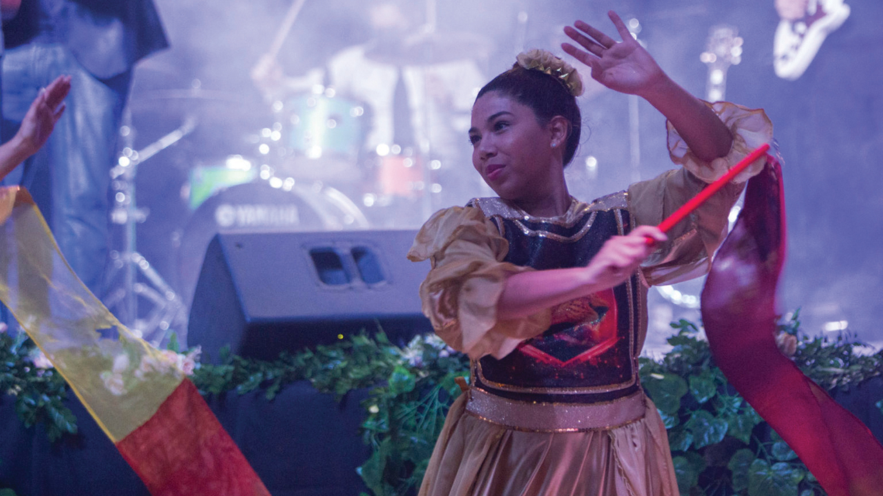 A dancer performs earlier this year at the Mennonite Brethren Convention of Paraguay 50th anniversary celebration. — International Community of Mennonite Brethren