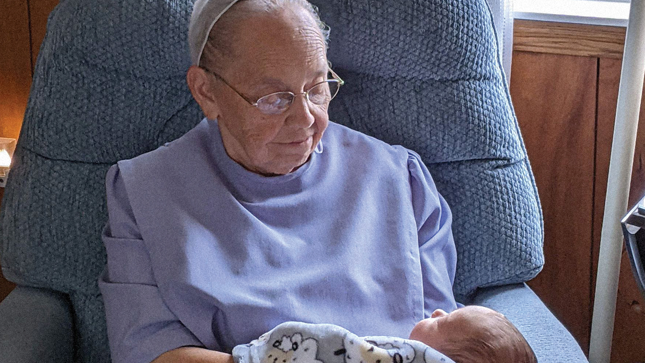 Grandma Dorothy with Annalise.