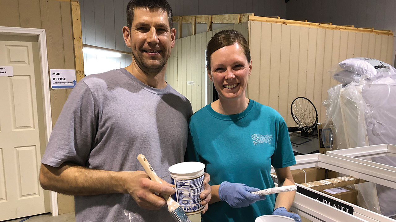 Kevin and Teresa Bueckert of Neuanlage, Sask., served with Mennonite Disaster Service in Texas in 2019. — Mennonite Disaster Service