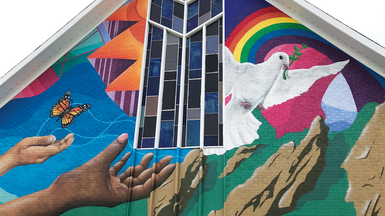 Boulder Mennonite Church's mural is intended to bring beauty, hope and reconciliation to the Boulder community. — Carole Suderman