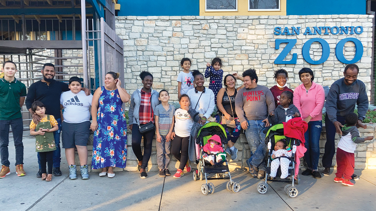 Residents of La Casa de Maria y Marta visit the San Antonio Zoo. The church aims to do more than just meet basic needs. Residents participate in and lead activities such as art, fitness and trips. — Dianne Garcia
