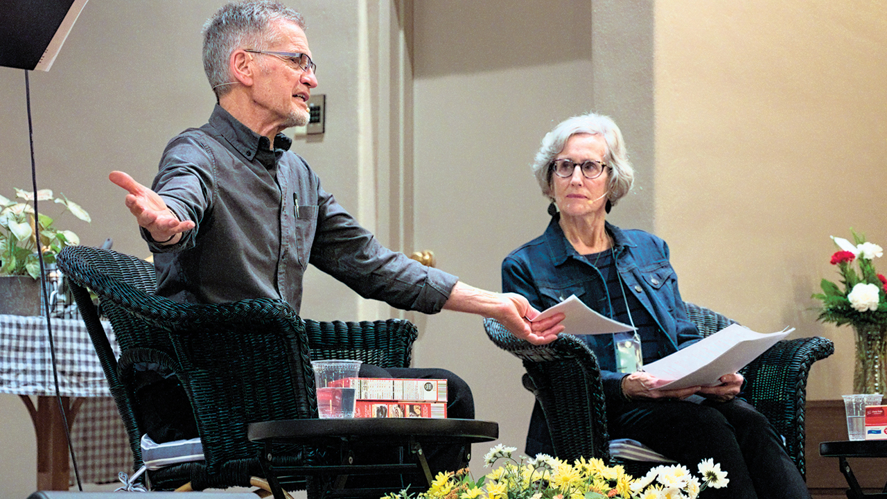 Cathy and Howard Wagler speak at Ohio Conference of Mennonite Church USA’s annual assembly and missional conference March 3-5 at Zion Mennonite Church in Archbold, Ohio. — Bryan Lehman
