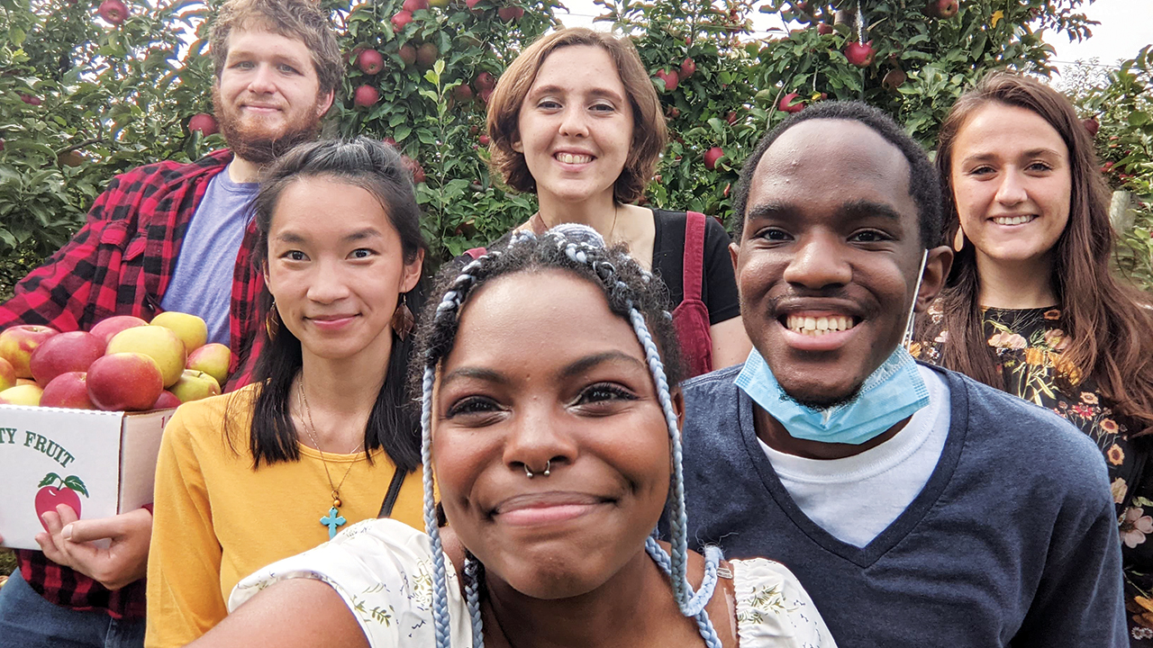 Shalom Project volunteers in 2021, from left: Patrick Webb, Joy Hammond, Emmalene Rupp (top), Lydia Tamrat, Joshua Reid and Rae Ann Miller. — The Shalom Project