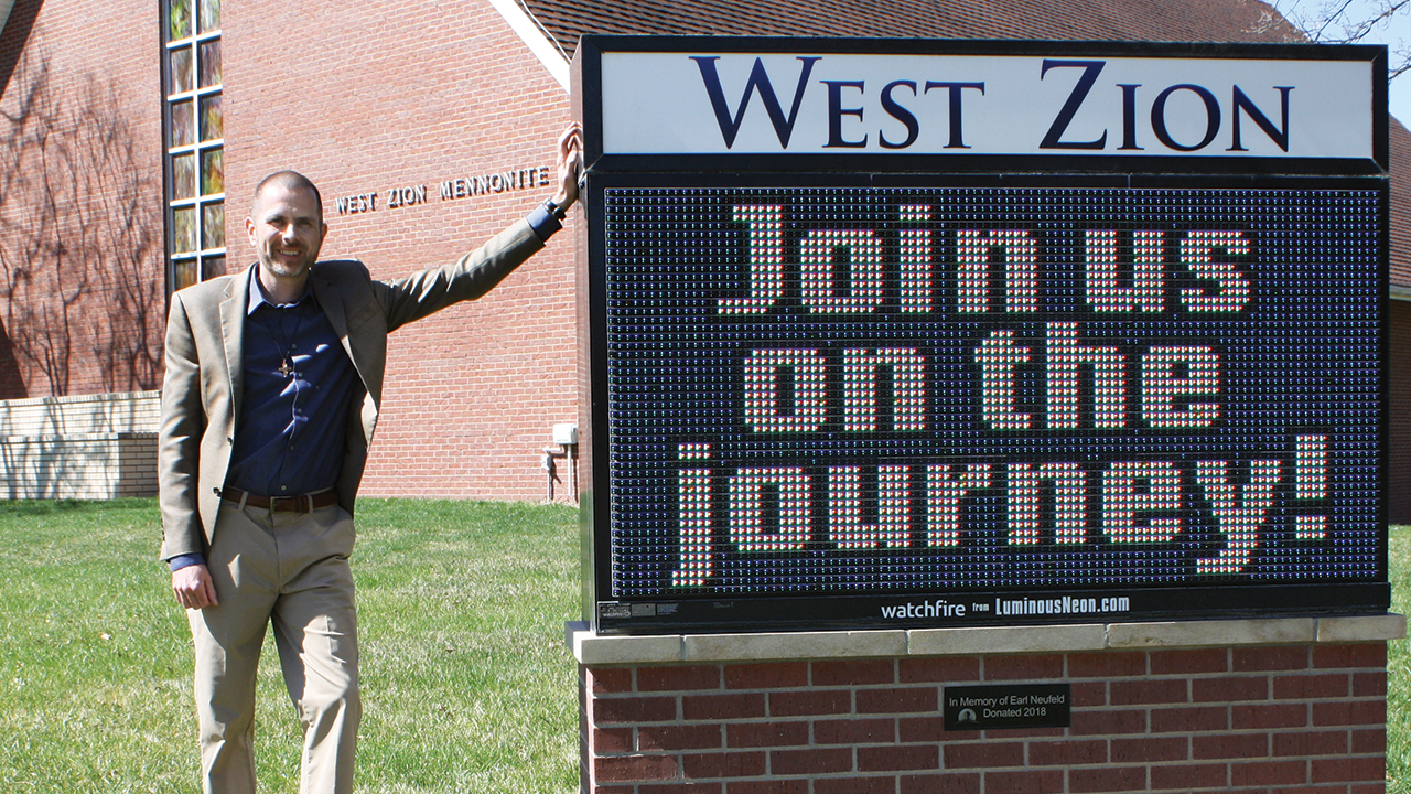 Pastor Brad Roth at West Zion Mennonite Church in Moundridge, Kan. — Lici Roth