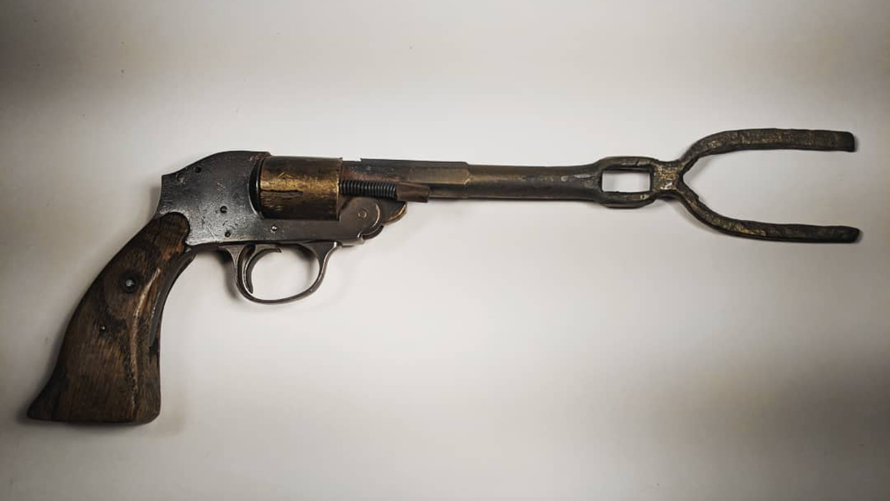 RAWtools transformed this gun found in an abandoned house in Philadelphia into a garden tool. — Dan Brearly/RAWtools