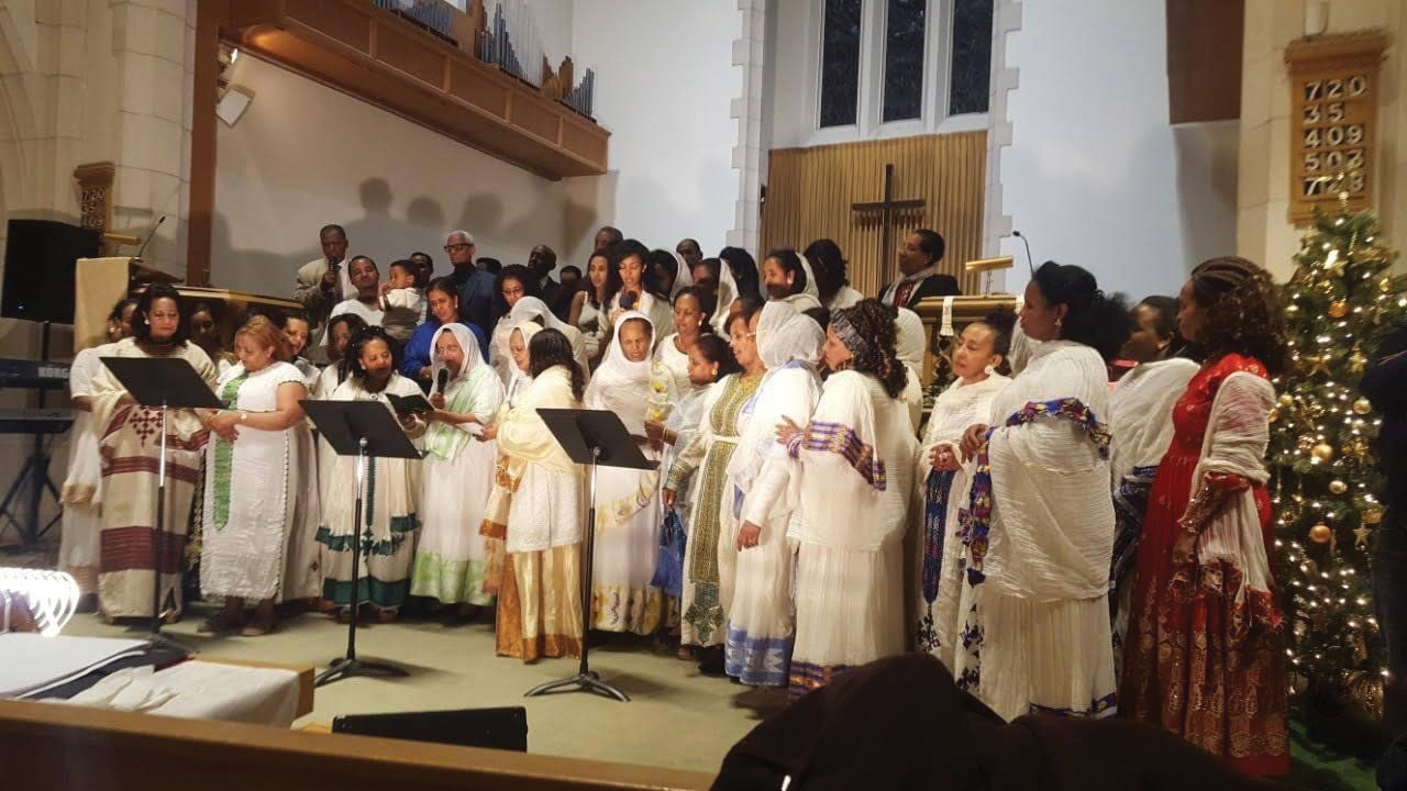 Berhan Semay Church’s choir sings during a worship service. — Mennonite Church Eastern Canada
