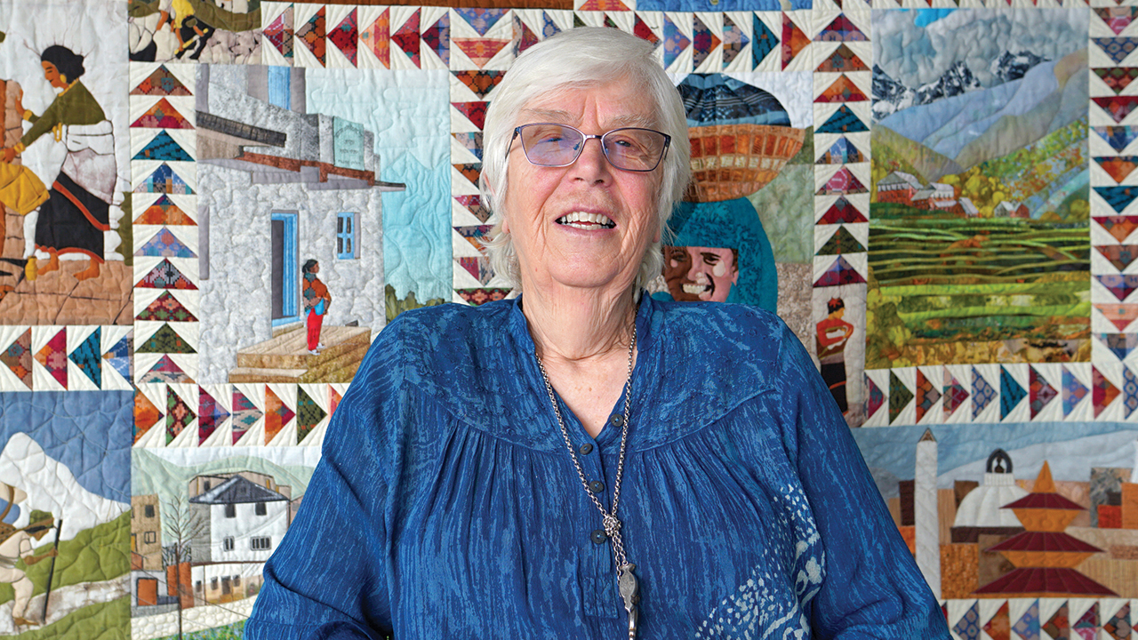 Renske Helmuth’s “Glimpses of Nepal” will be auctioned to support Mennonite Central Committee on May 28 at the New Hamburg Relief Sale in Ontario. It was inspired by an MCC learning tour that Helmuth took to Nepal. — New Hamburg Mennonite Relief Sale