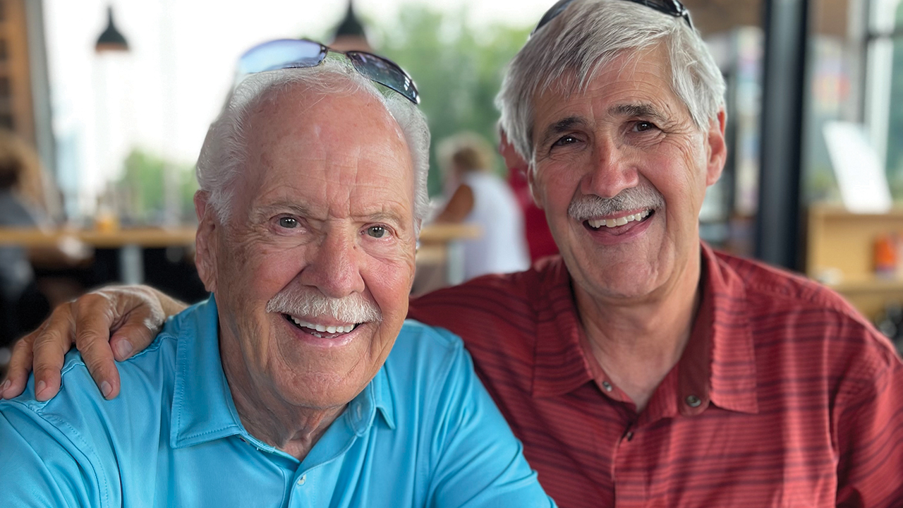 John Paul Lederach, right, with his father, John M. Lederach. — John Paul Lederach
