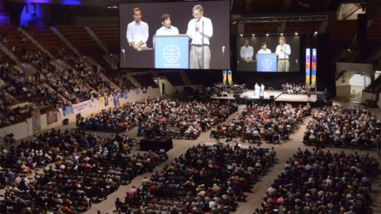 Participants gather for Mennonite World Conference's 2015 assembly in Pennsylvania. — Mennonite World Conference