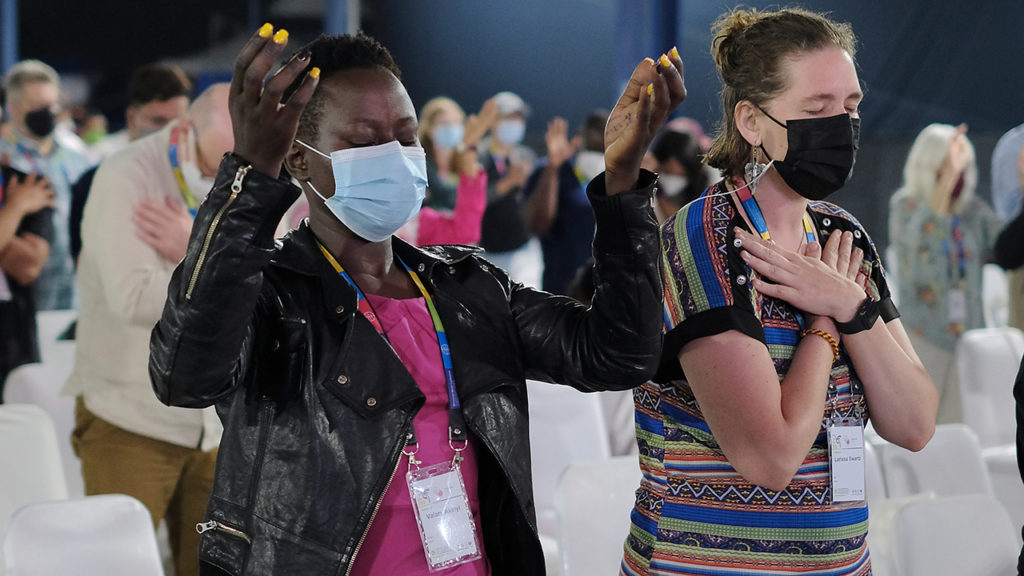 Assembly participants worship on opening night. — Kresna Kurniawan/Meetinghouse
