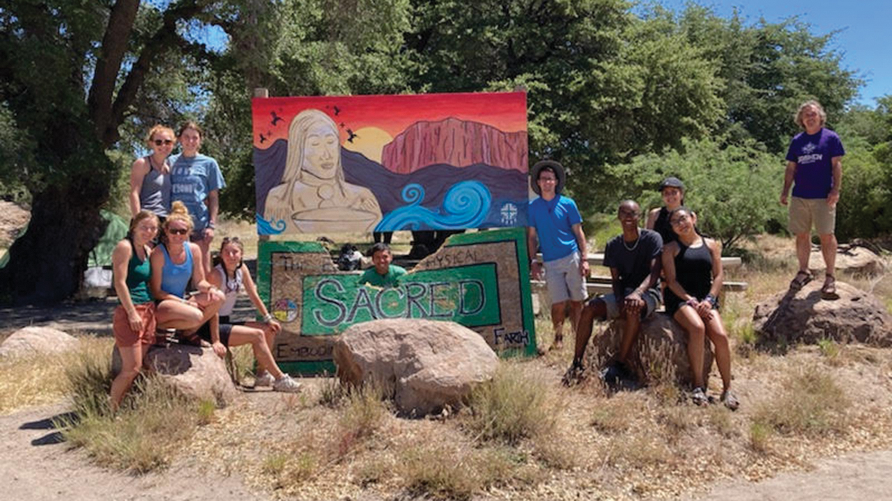 The Goshen College Study Service Term group at Oak Flat in June. — Courtesy of Arleth Martinez