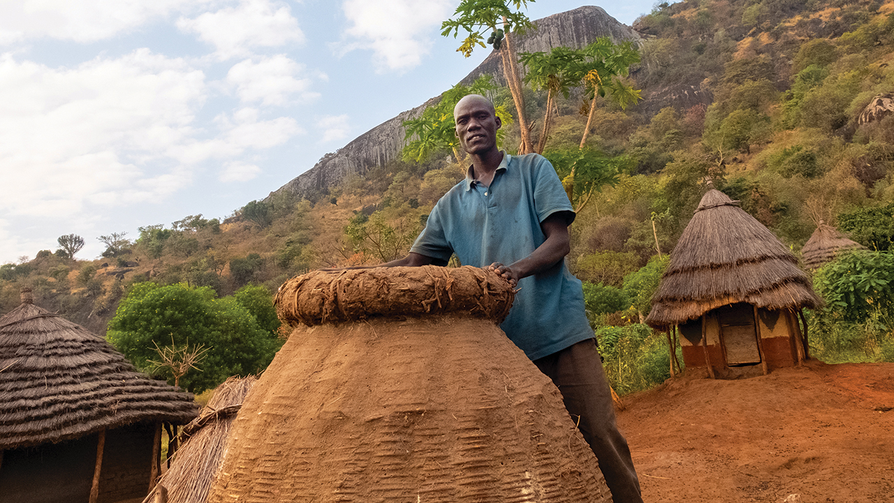 Samson Dekeny’s granary protects seeds and grains from pests and insects. — Matthew Lester/MCC