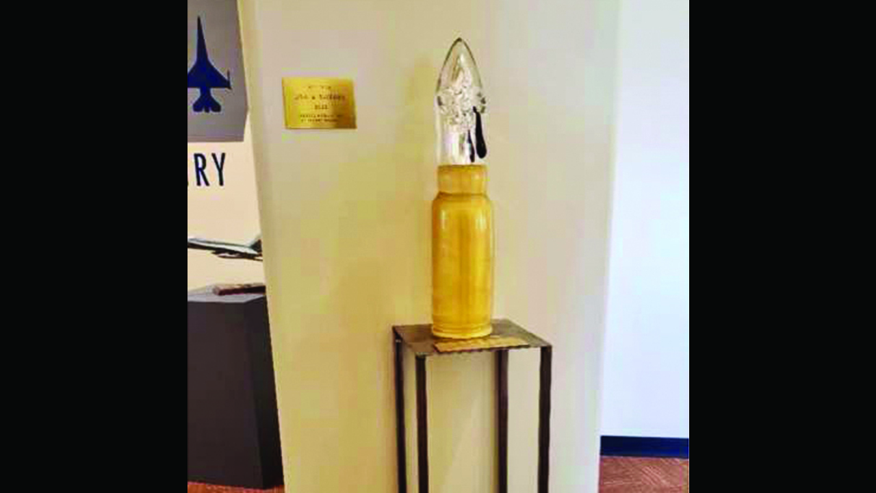 "Abused Ammunition" is on display at the United Nations in New York City. — John Sharp