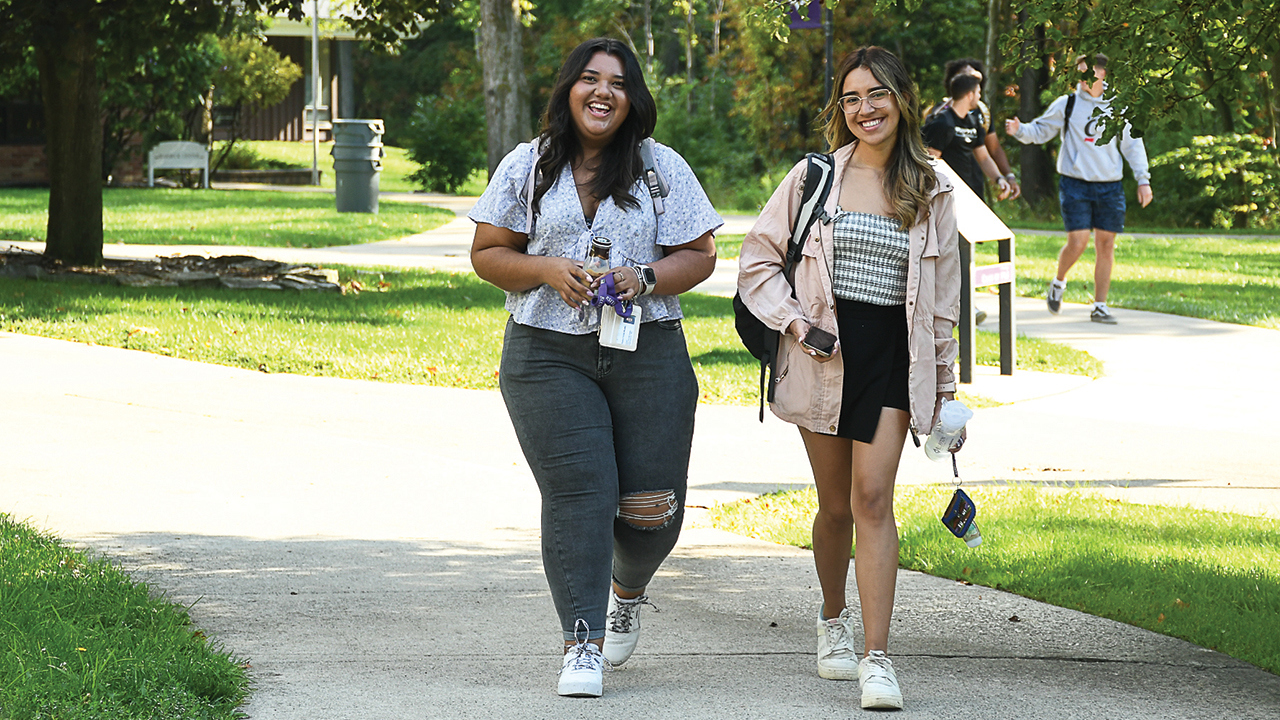 Students at Bluffton University, where first-year enrollment is slightly down after three years of increases. — Bluffton University