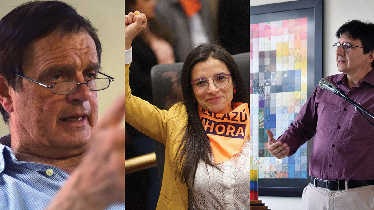 Peter Stucky is pastor of the Mennonite Church of Teusaquillo, Bogotá, and professor at Mennonite Biblical Seminary in Bogotá. Martha Alfonso, leader of the Mennonite Church of Ibagué, was elected to Colombia’s Congress in 2022. César Moya is vice presi­dent of the Colombian Mennonite Church.