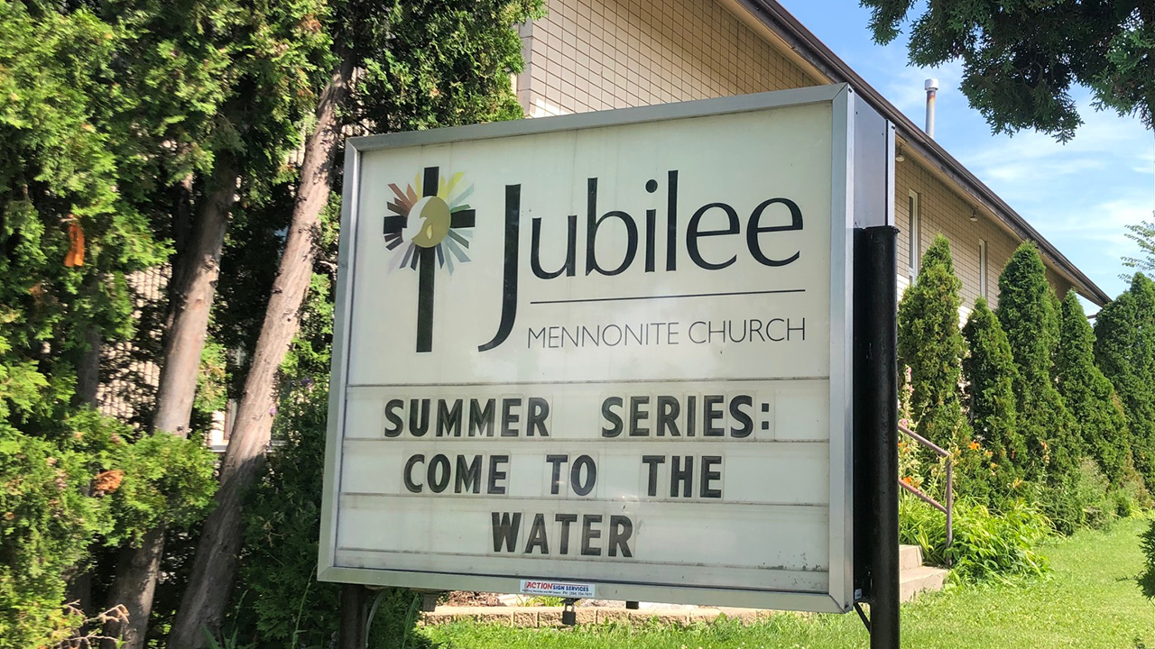 Jubilee Mennonite Church of Winnipeg, Man., issued a welcoming statement in June. — John Longhurst/AW