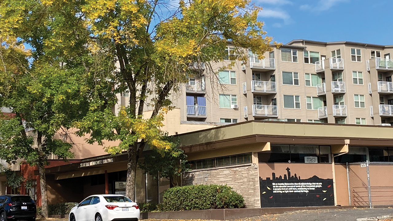Seattle Mennonite Church has purchased neighboring buildings over the years to expand its footprint, add space for offices and classrooms and lease space to nonprofit organizations. The congregation hopes to partner with local organizations in a new multistory affordable housing development. — Seattle Mennonite Church