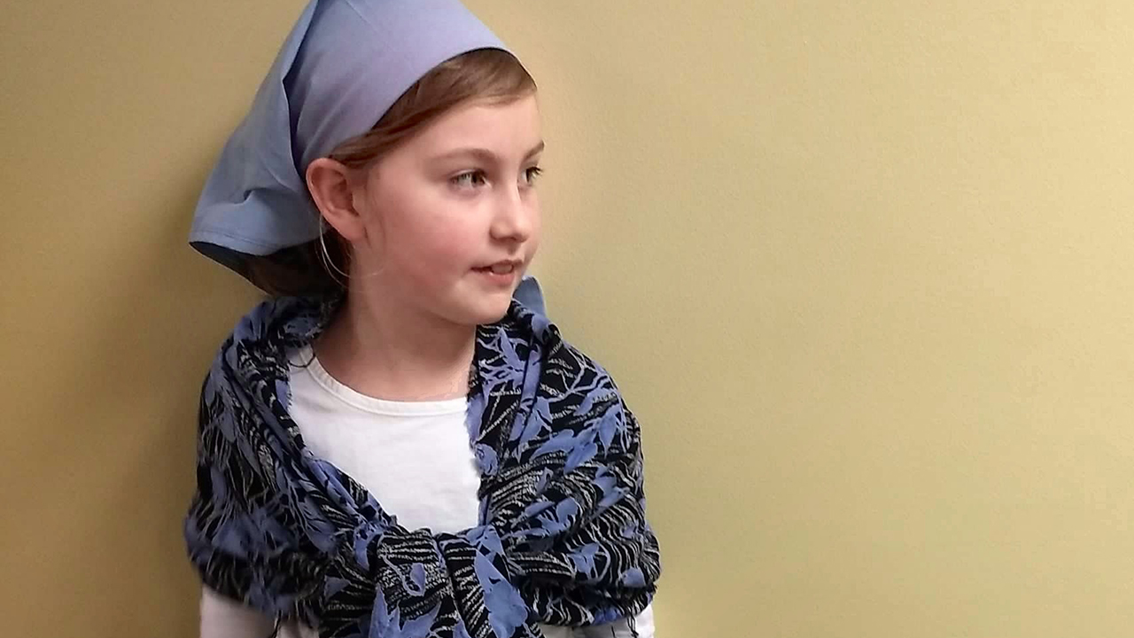 Anna Gerber dressed as Mary for a church Christmas program in 2019. — Sherah-Leigh Gerber