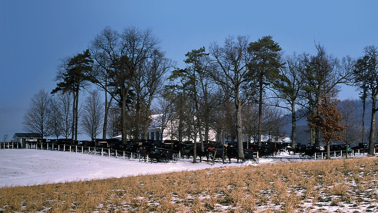 Pleasant View Old Order Mennonite Church near Dayton, Va. Minister Lewis G. Martin was part of Riverdale Old Order Mennonite Conference, also known as Virginia Old Order Mennonite Conference. — Elwood Yoder