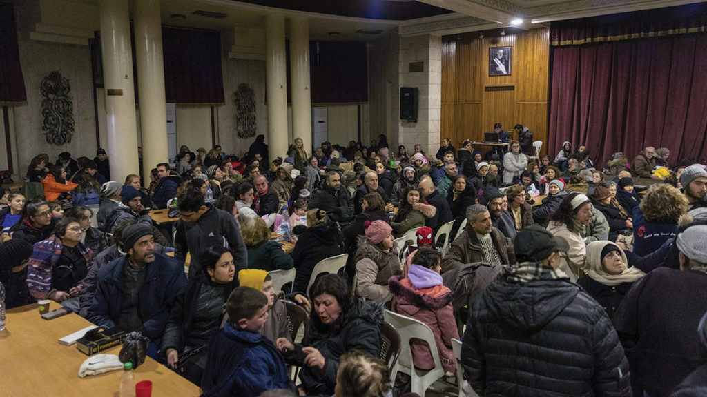 Mennonite Central Committee partner Hope Center is providing emergency relief to displaced people in Aleppo, Syria, following Feb. 6 earthquakes. Hope Center has turned churches and community centers into temporary shelters for the growing number of people looking for a safe place to stay. — Hope Center