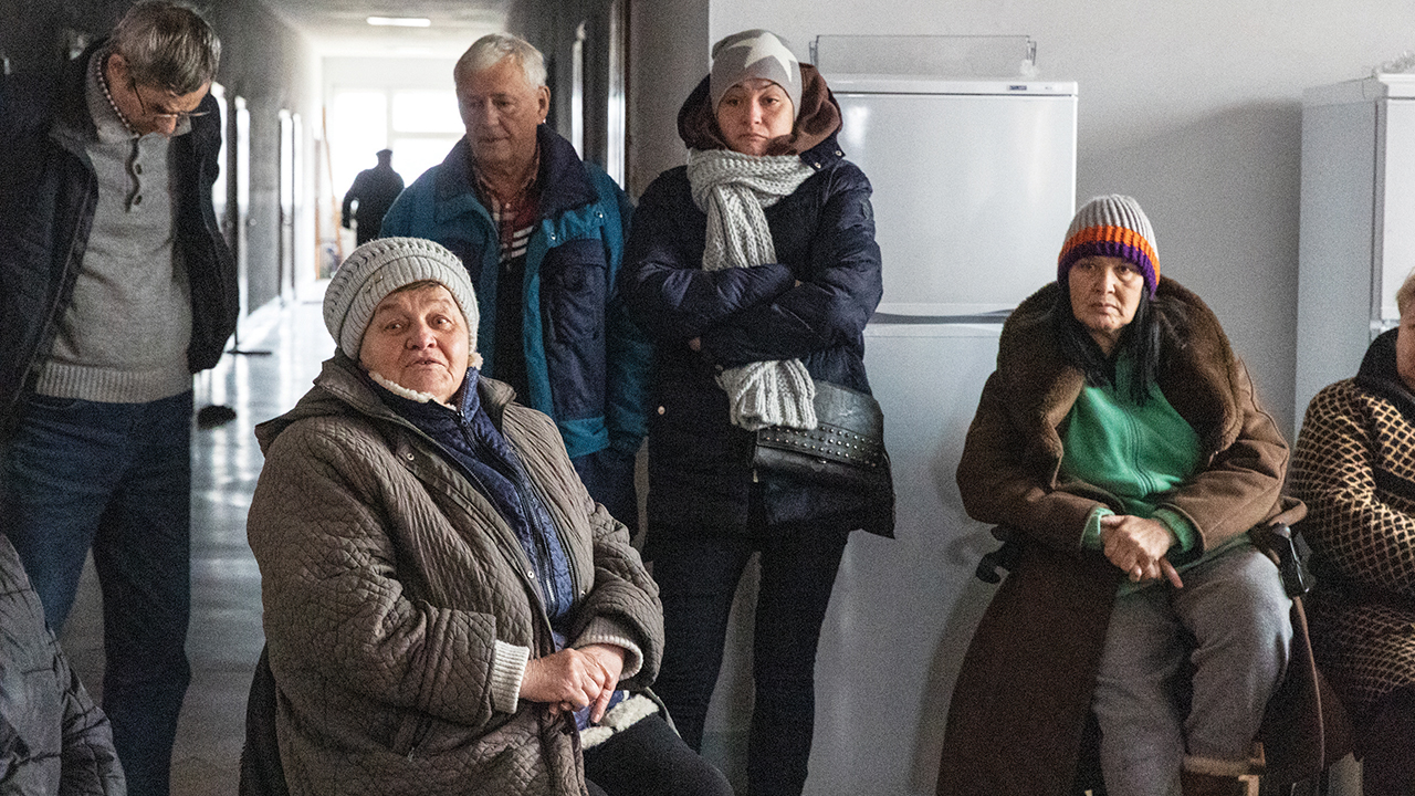 Residents living in a shelter supported by the Association of Mennonite Brethren Churches of Ukraine in a former hospital in Mukachevo, Ukraine. — Emily Loewen/MCC
