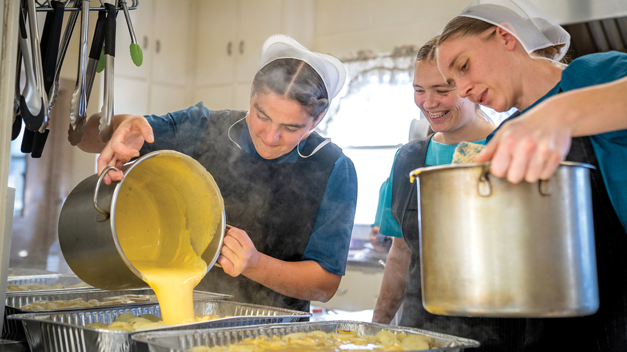 Volunteers prepare potatoes during Mennonite Disaster Service’s Annual Celebration in Lancaster, Pa. — Mennonite Disaster Service