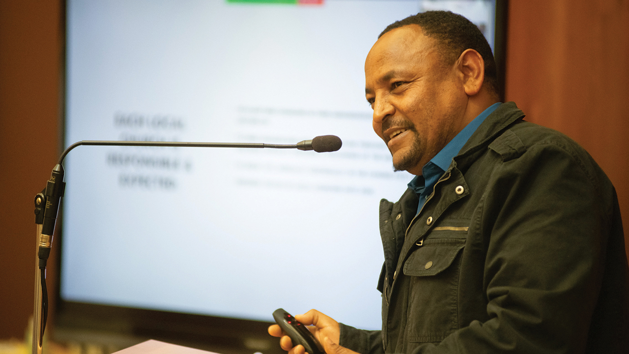 Abayneh Anjulo Wanore, Meserete Kristos Church director of missions, evangelism and church planting, outlines his denomination’s mission agenda in Ethiopia and around the world. — David Fast/MMN