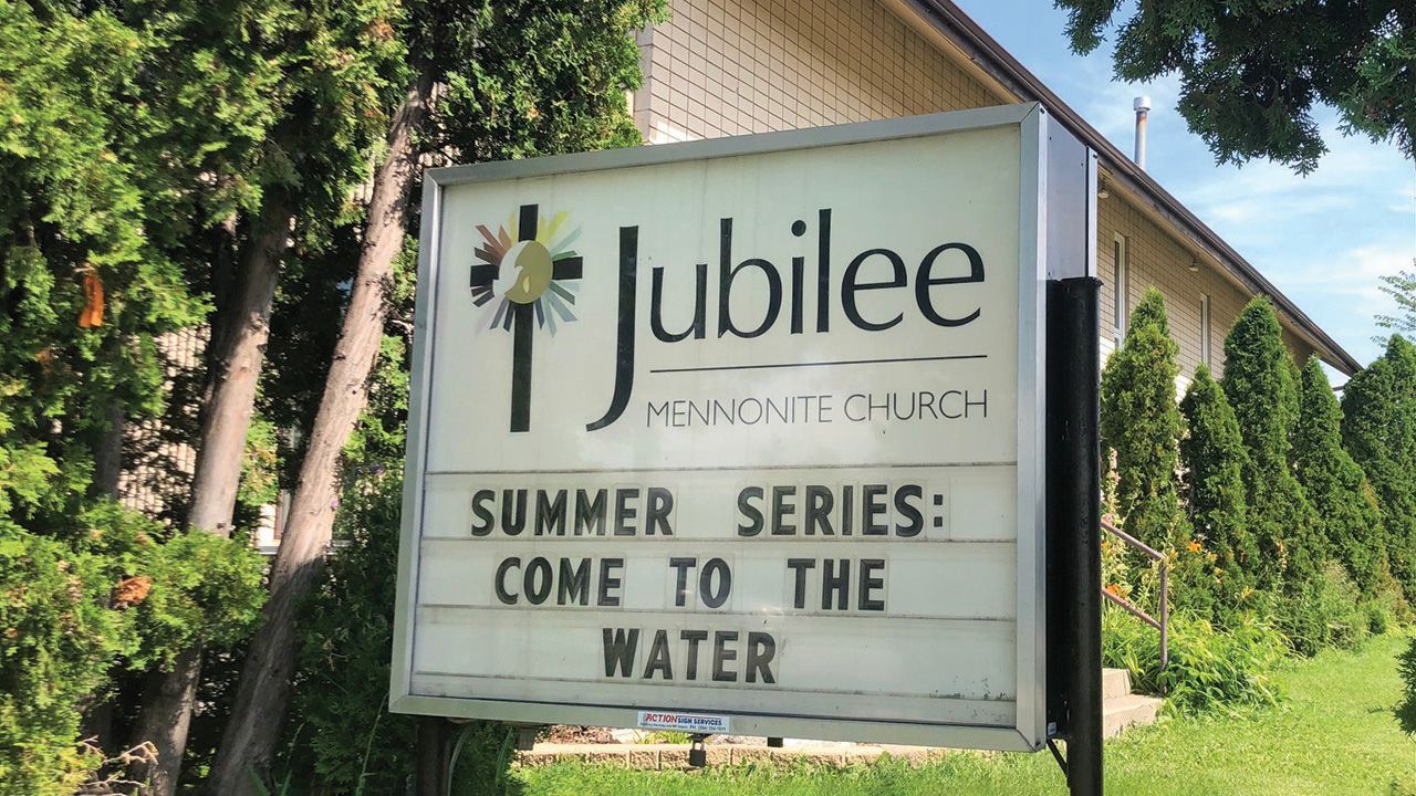 Delegates to the Mennonite Brethren Church of Manitoba voted to remove Jubilee Mennonite Church in Winnipeg, Man., from membership. — Jubilee Mennonite Church