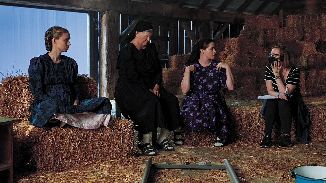 Women Talking director Sarah Polley, right, with actors Rooney Mara, Judith Ivey and Claire Foy. — Michael Gibson/Orion Pictures