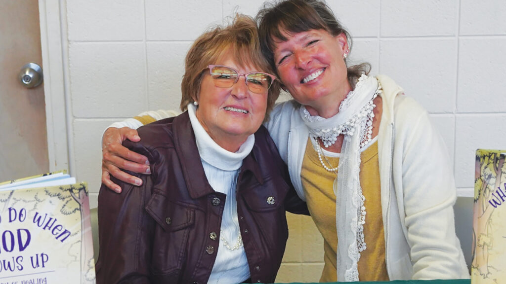 Pauline Holsopple and Teresa Aeschliman in 2022 at a book signing in Fort Wayne, Ind., for What to Do When God Shows Up. — Courtesy of Teresa Aeschliman