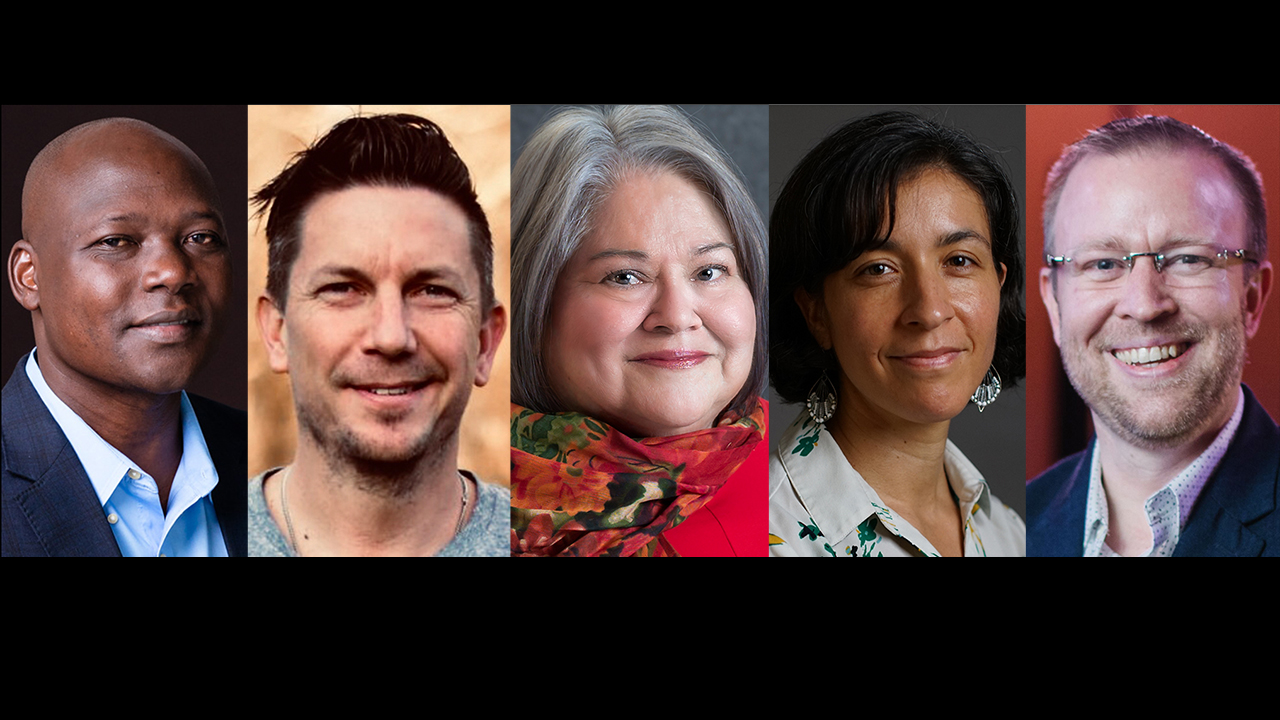 Worship speakers at the July 3-6 Mennonite Church USA convention in Kansas City, Mo., are Nelson Okanya, Brian Moll, Iris de León-Hartshorn, Dianne Garcia and Jon Carlson. — Mennonite Church USA