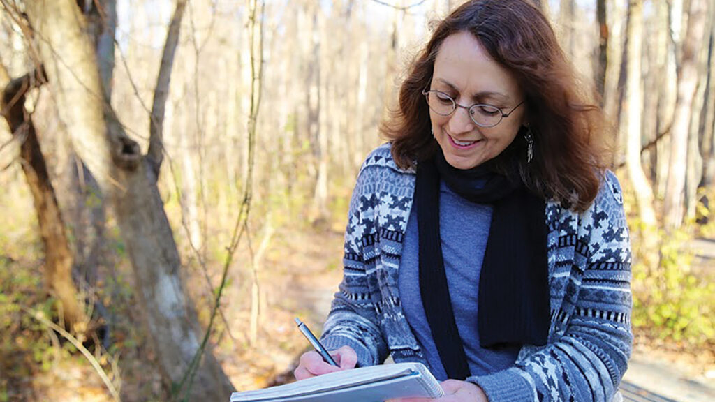 Shari Wagner led the collaborative poetry project at First Mennonite Church of Indianapolis. — Rachel Greenberg