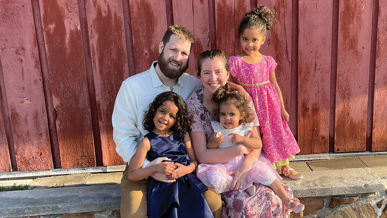 Susannah Griffith with husband Michael and daughters, Easter 2023. Susannah and Michael were married in April 2023. — Susannah Griffith