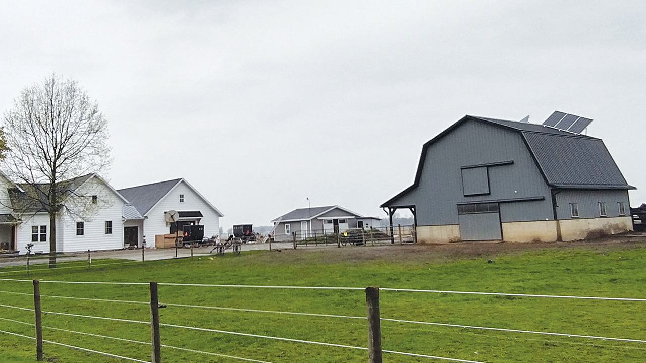 Many Amish farms near Shipshewana, Ind., have solar panels on outbuildings such as barns and sheds. — Ryan Lengacher/Wellspring Components