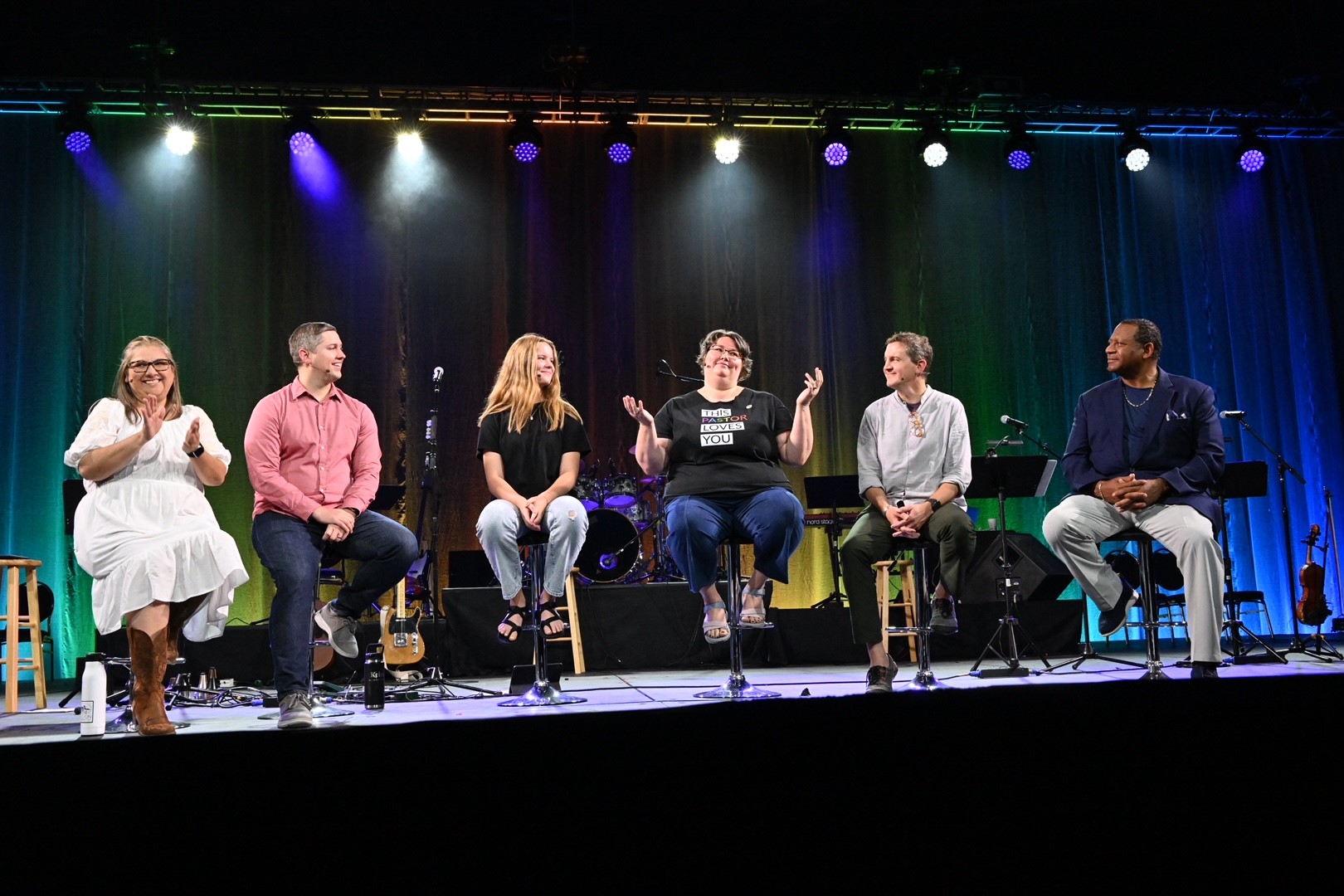 Worship panel at MennoCon23 day 4. - Mennonite Church USA
