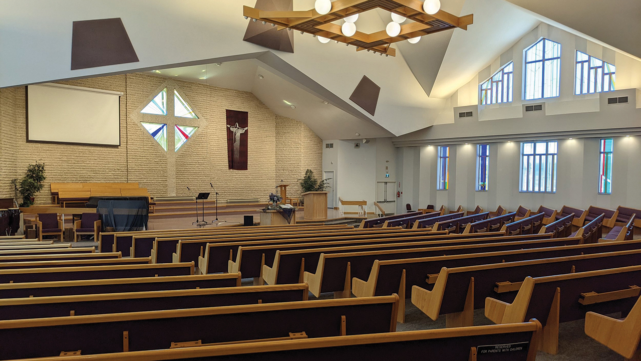 The sanctuary at Bethel Mennonite Church in Winnipeg, Man., where members fell victim to a $1 million scam. — Bethel Mennonite Church
