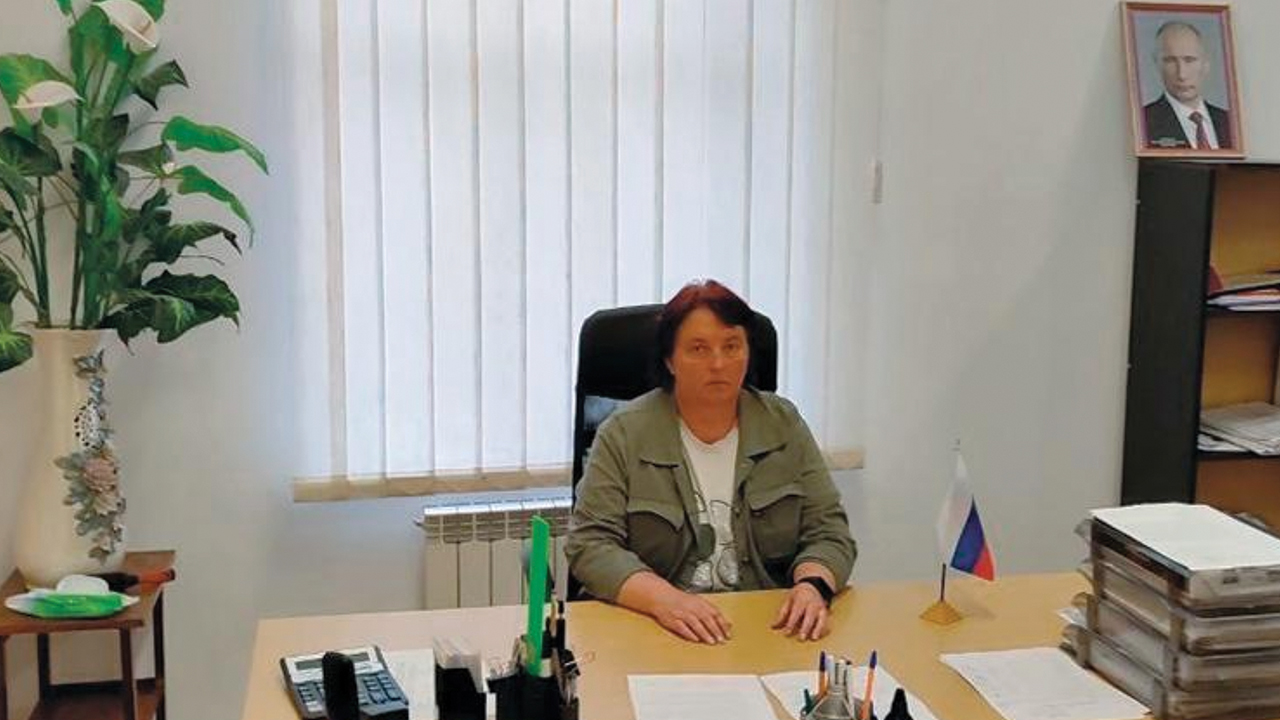 Oksana Druchynina discovered this photo recently of the room that was her office before Russians took over the Mennonite Centre in Molochansk, Ukraine. — Mennonite Centre in Ukraine