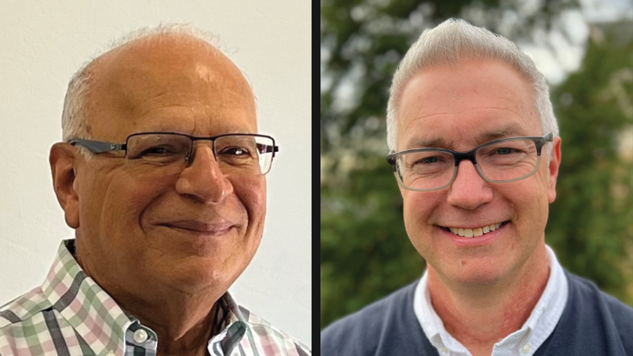 Mennonite Education Agency director of Hispanic ministries Marco Güete and MEA executive director Michael Danner. — Mennonite Education Agency