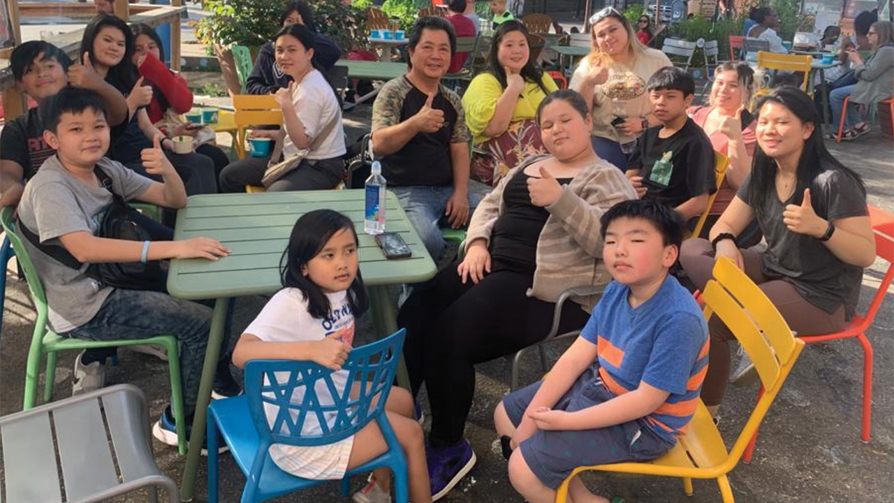 Nations Worship Center youth hang out at an ice cream place after youth service. — Graciella Odelia